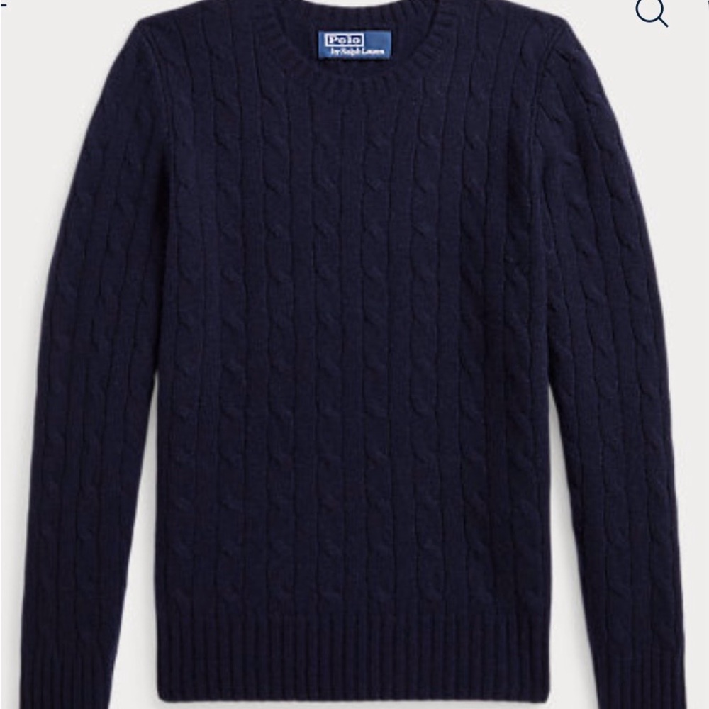 Ralph Lauren Iconic Cashmere Cable Knit Sweater, excellent condition - no flaws